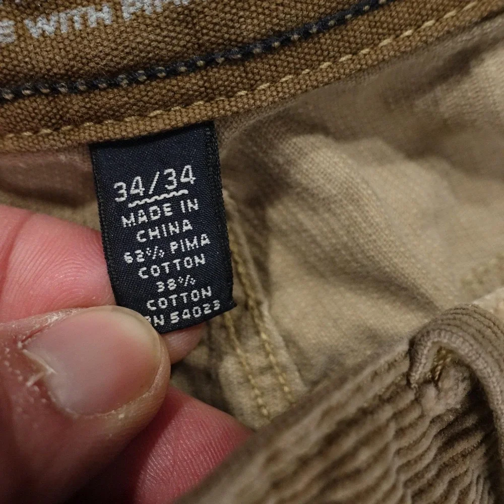 Banana Republic Straight Fit Pants Mens 34x34‎ Beige Corduroy Khakis Pima